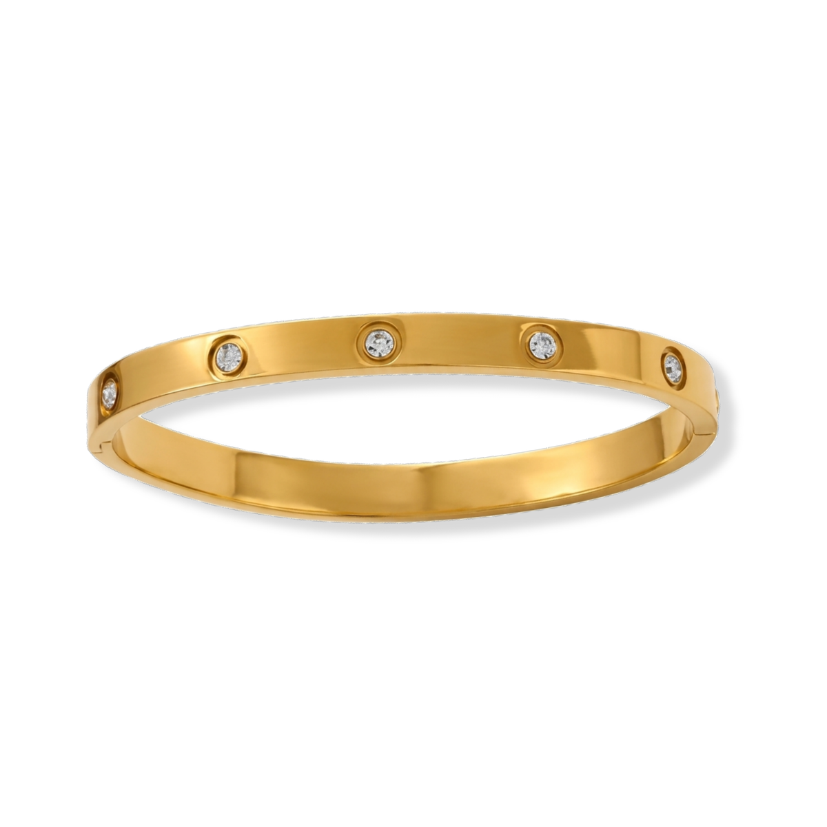 Pulsera rígida con zirconias 6mm